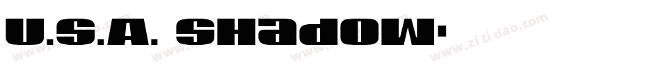 U.S.A. Shadow字体转换